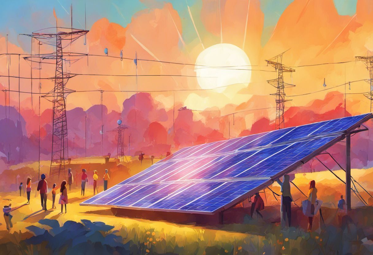 Peinture numérique de panneaux solaires colorés et subventions